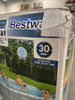 BESTWAY POWER STEEL 18' X 9' X 48" OVAL METAL FRAME ABOVE GROUND POOL - GRAY