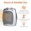 AMAZON BASICS CERAMIC SPACE HEATER PORTABLE HEATER 1500W - SILVER