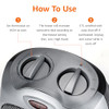 AMAZON BASICS CERAMIC SPACE HEATER PORTABLE HEATER 1500W - SILVER