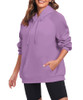 FKEEP OVERSIZE HOODIES WOMEN FLEECE CREWNECK SWEATSHIRT CASUAL LONG M - PURPLE New
