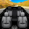 KIVAGURU CAR SEAT LEATHERETTE AUTOMOTIVE VEHICLE CUSHION COVER - BLACK GRAY