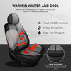 KIVAGURU CAR SEAT LEATHERETTE AUTOMOTIVE VEHICLE CUSHION COVER - BLACK GRAY