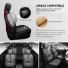 KIVAGURU CAR SEAT LEATHERETTE AUTOMOTIVE VEHICLE CUSHION COVER - BLACK GRAY