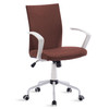Efomao Modern Desk Office Chair, Breathable Fabric Chair with Armrests COFFEE