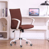 Efomao Modern Desk Office Chair, Breathable Fabric Chair with Armrests COFFEE