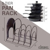 CUISINEL 12.2" HEAVY DUTY EXTRA LARGE 5 PAN & POT ORGANIZER 5 TIER RACK - BRONZE CUISINEL 12.2" HEAVY DUTY EXTRA LARGE 5 PAN & POT ORGANIZER 5 TIER RACK - BRONZE