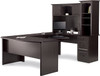 Realspace Broadstreet 65”W Hutch for U-Shaped Desk 3289176 - Walnut