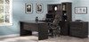 Realspace Broadstreet 65”W Hutch for U-Shaped Desk 3289176 - Walnut