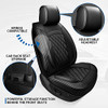 MARVLOSV MV-03 Faux Automotive Seat Covers Full Set with Organizer - Black