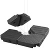 FRUITEAM Patio Offset Umbrella Base Stand 180 LBS Sand Filled Heavy-Duty - Black