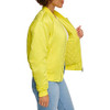 LEVI'S WOMENS RELAXED BOMBER JACKET SIZE: WOMEN L - YELLOW/GREEN SHEEN New