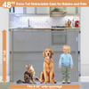 Extra Tall Retractable Mesh Gate for Kids & Pets - Prevent Jumping Over