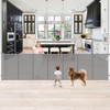 42" TALL X 120" WIDE RETRACTABLE BABY GATES DOG GATE KEEPS PETS - GRAY New