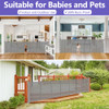 42" TALL X 120" WIDE RETRACTABLE BABY GATES DOG GATE KEEPS PETS - GRAY New