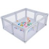 ANGELBLISS BABY PLAYPEN WITH STAR PRINT 50"X50" - GRAY