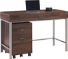 Realspace Brezio 47"W Computer Desk with Mobile File Cabinet 5095009 - Brown