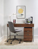 Realspace Brezio 47"W Computer Desk with Mobile File Cabinet 5095009 - Brown