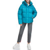 LW3RP696 LEVI'S WOMEN'S QUILTED HOODED BUBBLE PUFFER OCEAN DEPTHS - SIZE LARGE New