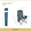 ARROWHEAD OUTDOOR XXL FOLDING PADDED CAMPING CHAIR KKS0331U - BLUE