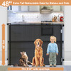 HEELALBABY 48" EXTRA TALL RETRACTABLE BABY GATE WIDE DOG GATE - BLACK New