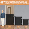 HEELALBABY 48" EXTRA TALL RETRACTABLE BABY GATE WIDE DOG GATE - BLACK New