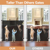 HEELALBABY 48" EXTRA TALL RETRACTABLE BABY GATE WIDE DOG GATE - BLACK New