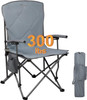 TIMBER RIDGE FOLDING CAMPING CHAIR, REMOVABLE SEAT PADDED, FC-330 - GRAY