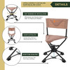ARROWHEAD OUTDOOR 360° DEGREE SWIVEL HUNTING CHAIR STOOL SEAT - TAN