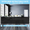 WOMHOM MOM'S CHOICE AWARDS WINNER 120" EXTRA WIDE RETRACTABLE BABY GATE - BLACK New