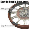 DORBOKER 27" Original Moving Gears Wall Clock, Vintage, Black Walnut