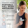Sharper Image Powerboost Move Portable Percussion Massage Gun - WHITE