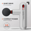 Sharper Image Powerboost Move Portable Percussion Massage Gun - WHITE