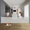 KISKIZ 122 INCH RETRACTABLE BABY GATES EXTRA WIDE DOG GATE - LIGHT GRAY