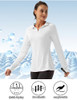 FKEEP WOMEN'S POLO SHIRTS LONG SLEEVE UPF 50+ - SIZE MEDIUM - WHITE New