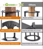 GREENER DIA. 11'' FIREWOOD KINDLING SPLITTER STAND COVER CAST STEEL MAN - BLACK