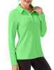 FKEEP LONG SLEEVE POLO SHIRT GOLF SPORT ATHLETIC - SIZE 2XL - NEON GREEN New
