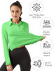FKEEP LONG SLEEVE POLO SHIRT GOLF SPORT ATHLETIC - SIZE 2XL - NEON GREEN New