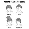ADIDAS WOMEN'S WHITTIER BEANIE STANDARD FIT ACRYLIC KNIT SIZE WOMEN - BLACK New