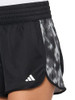 ADIDAS WOMEN PACER TRAIN ESSENTIALS FLOWER TIE-DYE KNIT SHORTS WOMEN XL - BLACK New