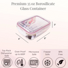LEXIHOME LEXI HOME RECTANGLE 35 OZ. GLASS FOOD STORAGE CONTAINER RED LOCKING LID