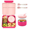 LOHASOK BENTO LUNCH BOX WITH 8OZ SOUP THERMO LEAK-PROOF LUNCH CONT - PINK LOHASOK BENTO LUNCH BOX WITH 8OZ SOUP THERMO LEAK-PROOF LUNCH CONT - PINK