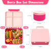 LOHASOK BENTO LUNCH BOX WITH 8OZ SOUP THERMO LEAK-PROOF LUNCH CONT - PINK LOHASOK BENTO LUNCH BOX WITH 8OZ SOUP THERMO LEAK-PROOF LUNCH CONT - PINK