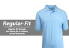 GALAXY BY HARVIC MENS POLO PIQUE SHIRT SIZE LARGE - LIGHT BLUE New