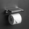 LINKAA Toilet Paper Holder with Shelf Polished Chrome Bathroom Accessories