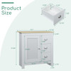 Air Down Storage Buffet Cabinet with Shelf & 3 Drawers W33136473 - Ash Grey