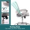 SMUG HOME OFFICE CHAIR ERGONOMIC COMPUTER DESK MESH MID-BACK HEIGHT - GREY