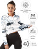 FKEEP WOMEN LONG SLEEVE POLO SHIRT GOLF SPORT TOP ATHLETIC, SIZE M - INK WASH New