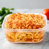 LEXIHOME LEXI HOME SQUARE CONTAINER RED LID OVEN-SAFE GLASS STORAGE 40.5 - CLEAR