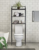 SORBUS BATHROOM STORAGE SHELF OVER TOILET - BLACK