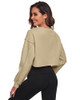 FKEEP CROPPED SWEATSHIRTS FOR WOMEN LONG SLEEVES CREWNECK PULLOVER SIZE MEDIUM New